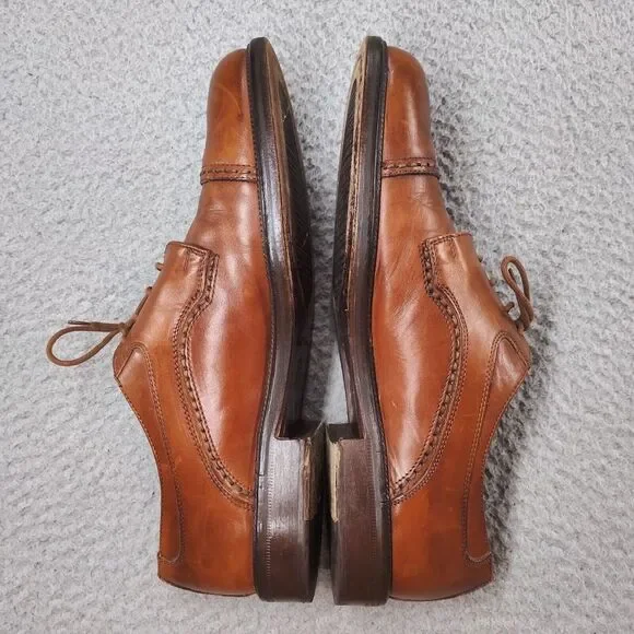 Cable & Co Executive Cap Toe Oxford Dress Shoes Brown Leather Lace Up Mens 11 D - Picture 8 of 16